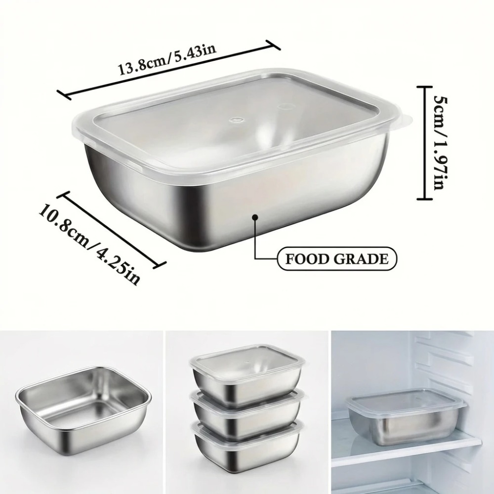 6pcs 스텐 밀폐 용기 스텐 반찬통 누수 방지 6pc - Food Storage Metal Box 리뷰 및 가격
