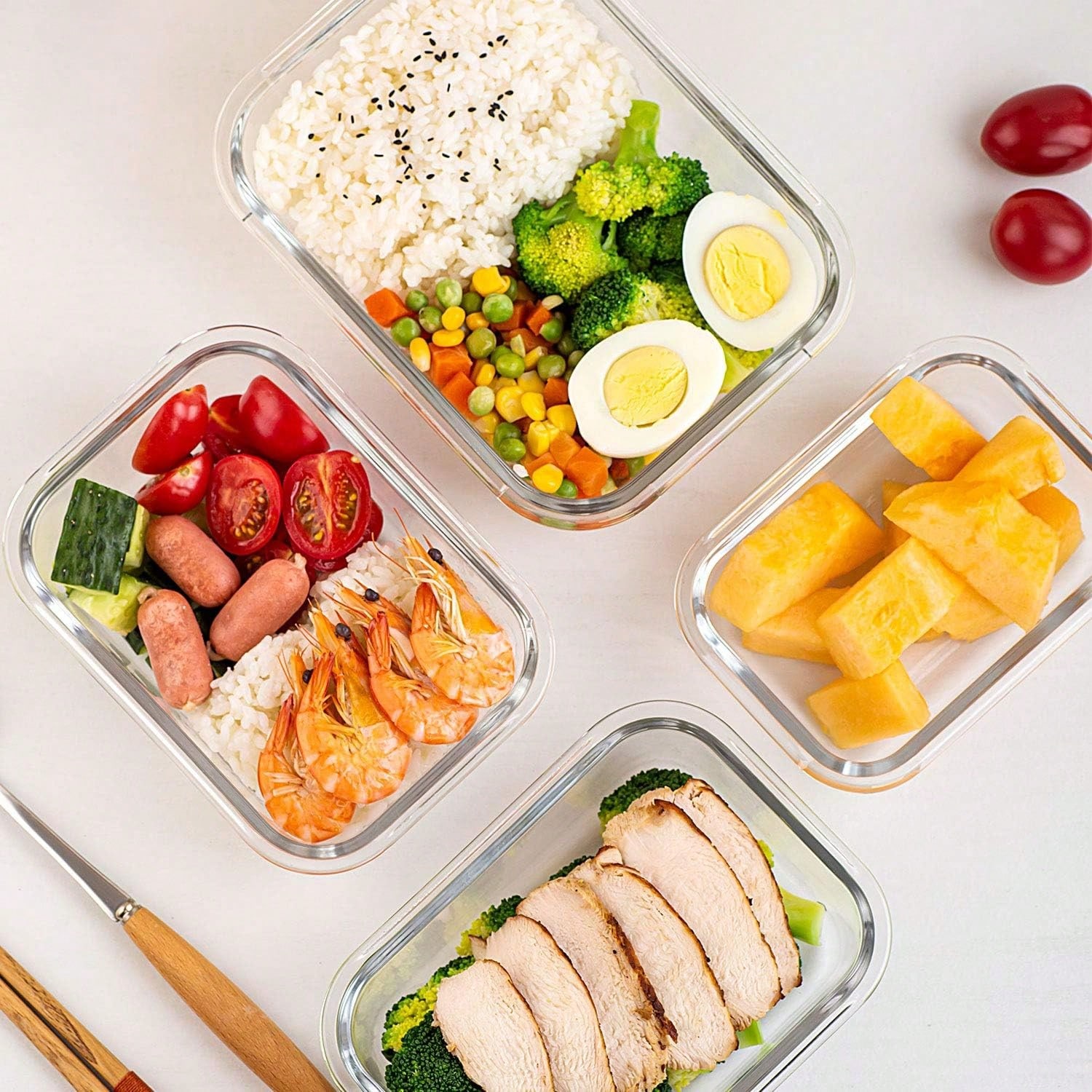 10팩 유리 밀프렙 용기, 뚜껑이 있는 밀폐형 식품 보 - Food Storage Meal Prep 리뷰 및 가격