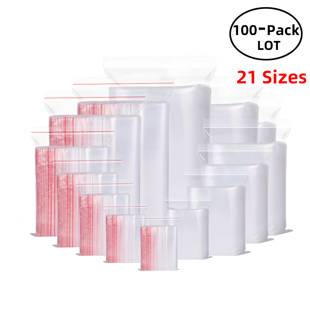 100 개/갑 Resealable 지퍼 잠금 가방 셀프 - Food Storage Vacuum Bags 리뷰 및 가격