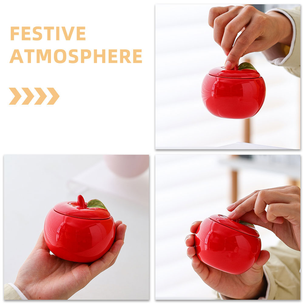 2개 세라믹 크리스마스 용기 빨간색 항아리 크리스마스  - Xmas Food Storage Containers 리뷰 및 가격