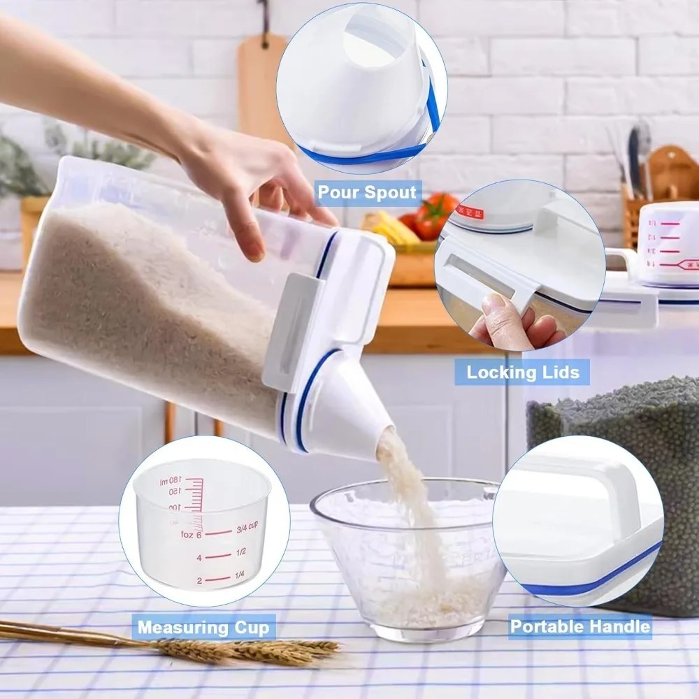 쌀 건조식품 보관 용기 BPA 프리 식품 보존 용기 플 - Food Storage Dispenser 리뷰 및 가격