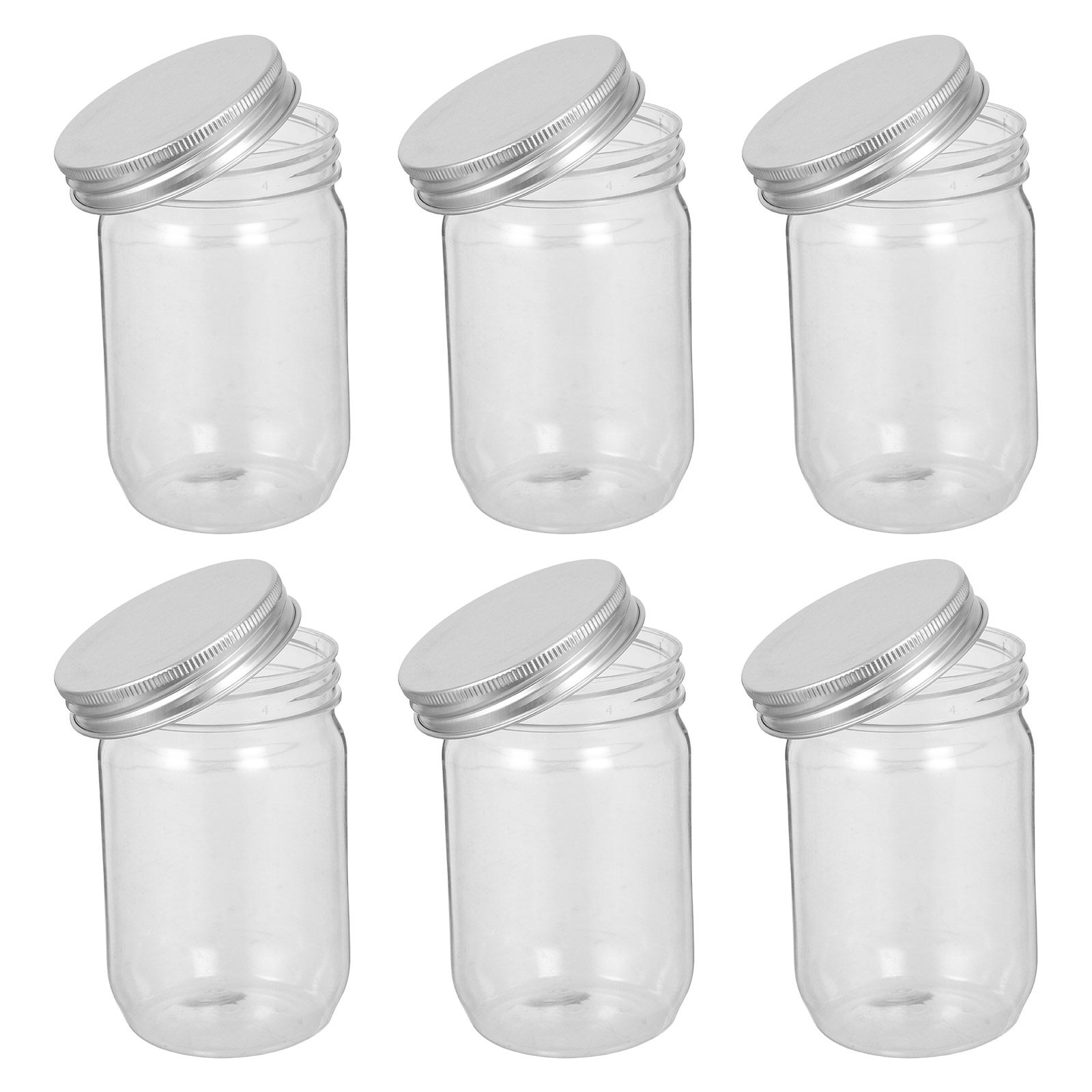 6Pcs 투명 플라스틱 메이슨 항아리(밀폐 뚜껑 포함) - Food Storage Plastic Container 리뷰 및 가격