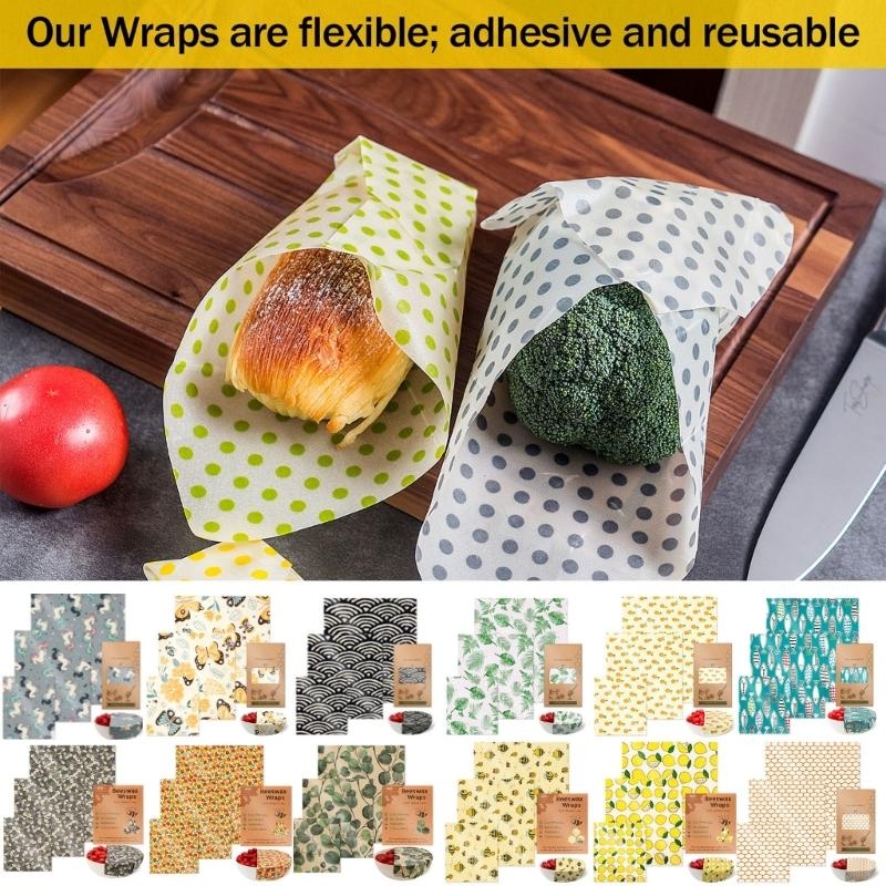 실용적인 신선도 유지 밀랍 천 세트 3 팩 천연 식품  - Beeswax Food Wrap 리뷰 및 가격