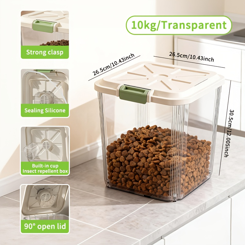 대용량 바퀴 달린 애완동물 사료 보관함. 내장형 계량  - Food Storage Containers Xl 리뷰 및 가격