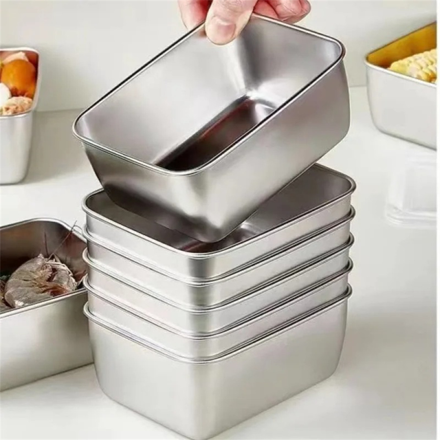 1/3/5pcs 스테인레스 스틸 식품 보관 상자 뚜껑이 - Food Storage Metal Box 리뷰 및 가격