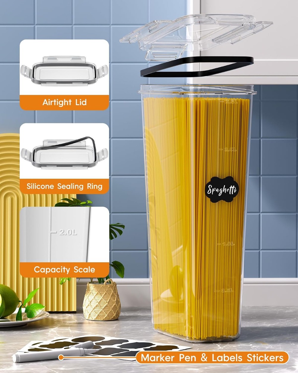 24개의 밀폐 식품 보관 용기(뚜껑 포함), BPA 프 - Food Storage Plastic Container 리뷰 및 가격