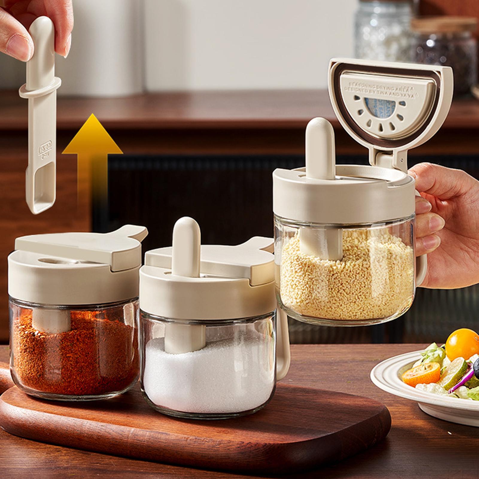조미료 용기 누출 방지 소금 보관함(숟가락 포함) 주방 - Food Storage Tank 리뷰 및 가격