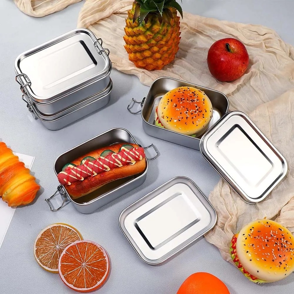 스테인레스 스틸 도시락 상자 금속 도시락 상자 잠글 수 - Food Storage Metal Box 리뷰 및 가격